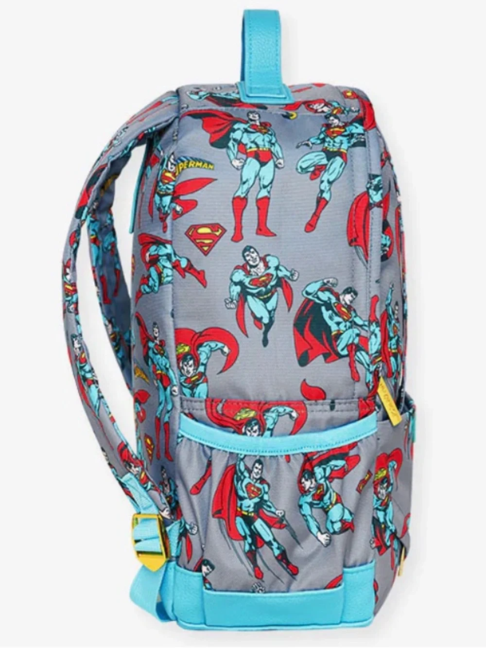 Posh Peanut Superman Kids Backpack - Blue Superhero Print